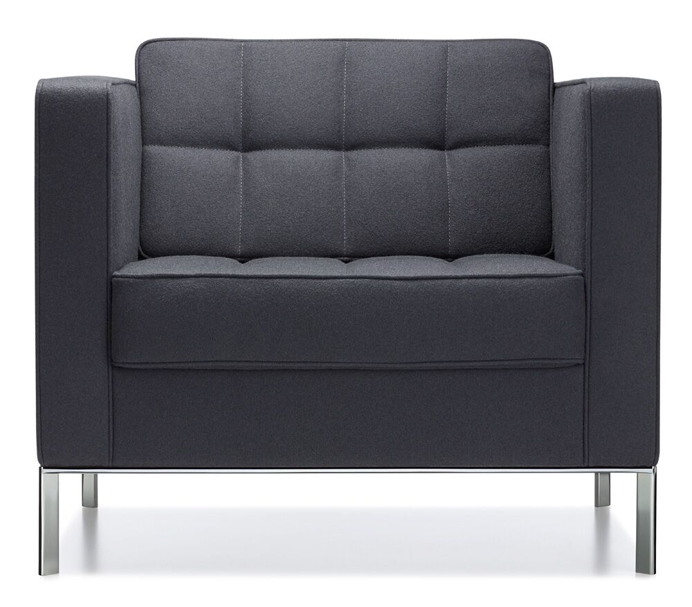 km-tufted tuxedo lounge chair | keilhauer - image 2