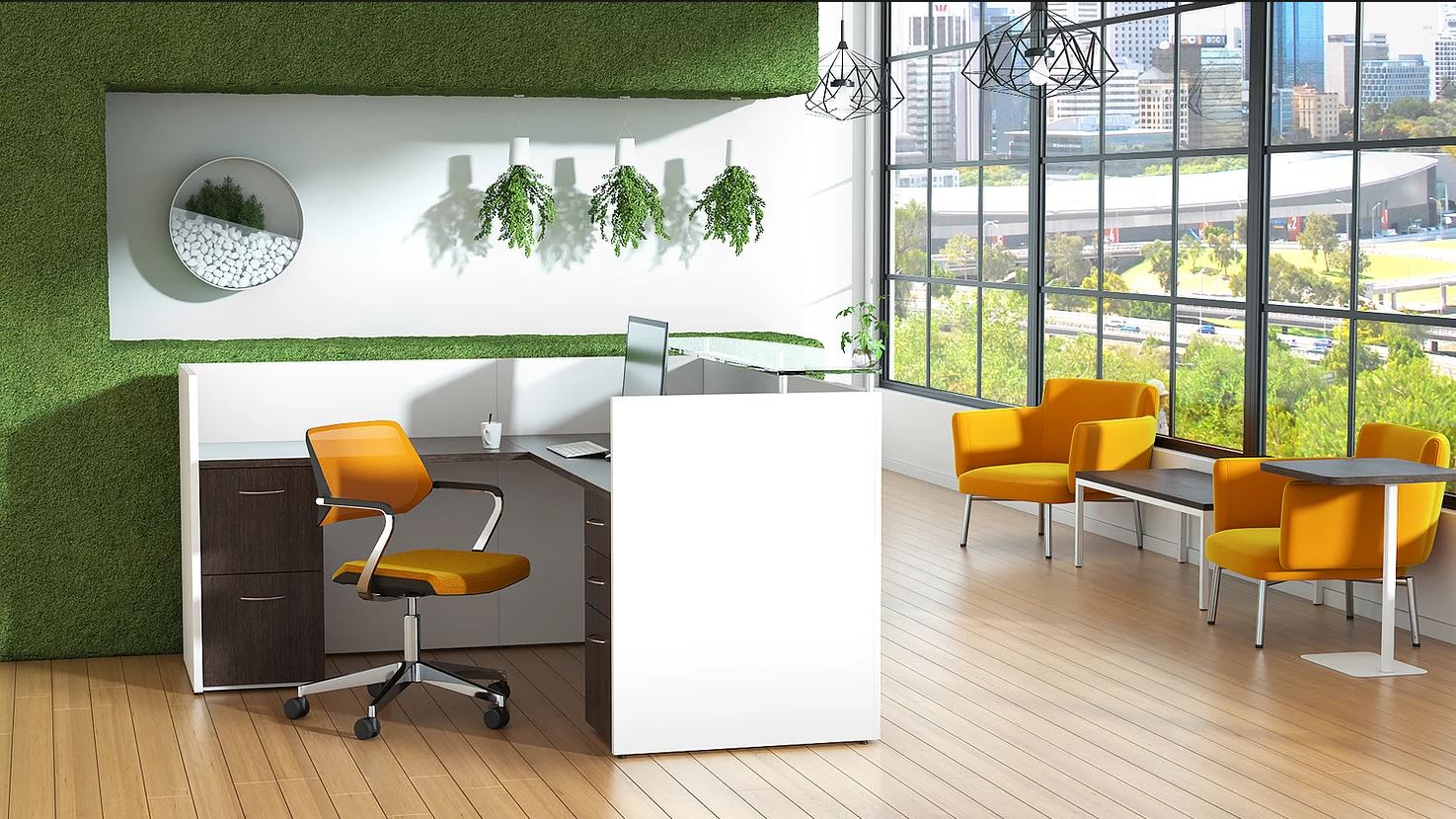 maverick desk gravity series reception desk