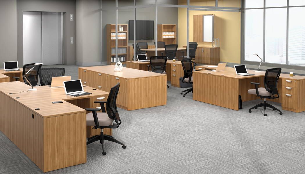 otg superior laminate modular casegoods in stock alan desk