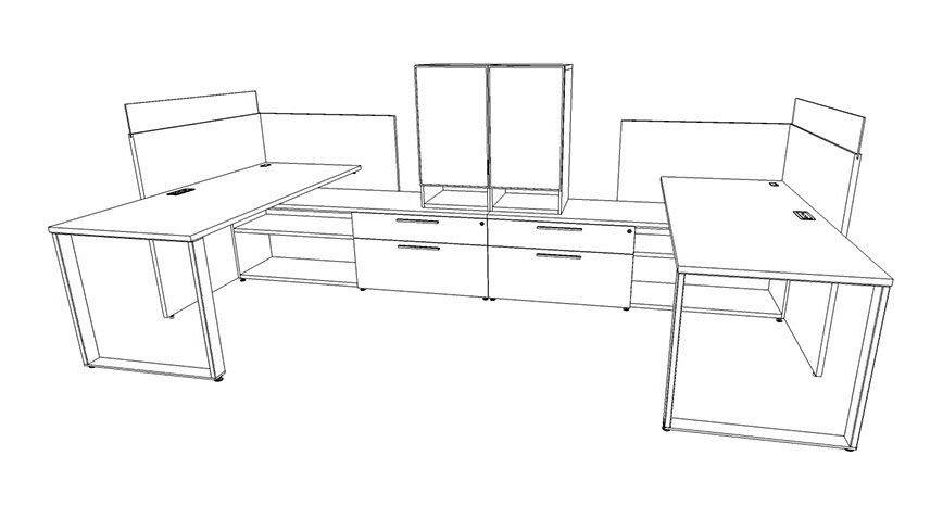 frame leg™ office desk | three h - image 16
