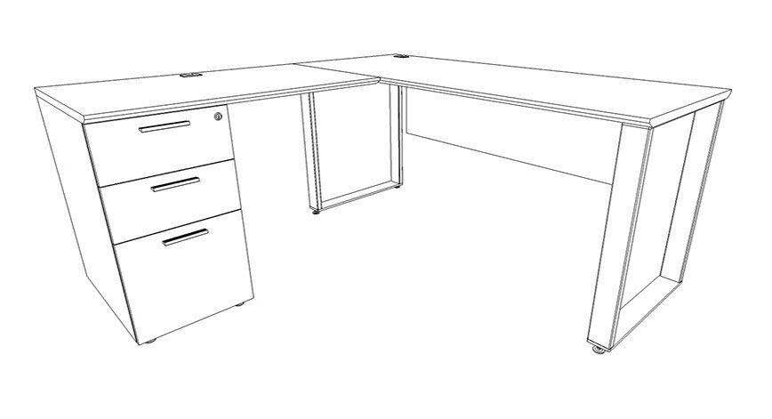 frame leg™ office desk | three h - image 15