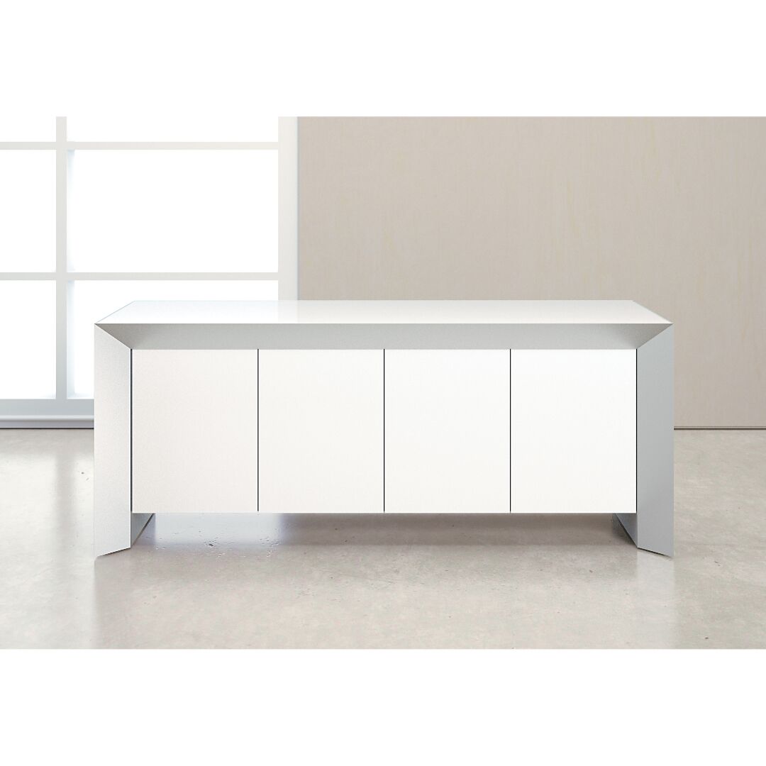 nucraft tavola credenza in white
