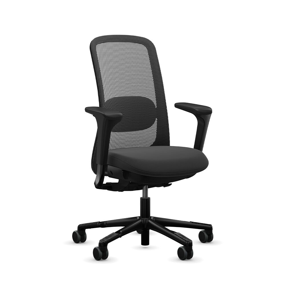 9to5 seating sofi task chair model @nce 750 black frame and fabric