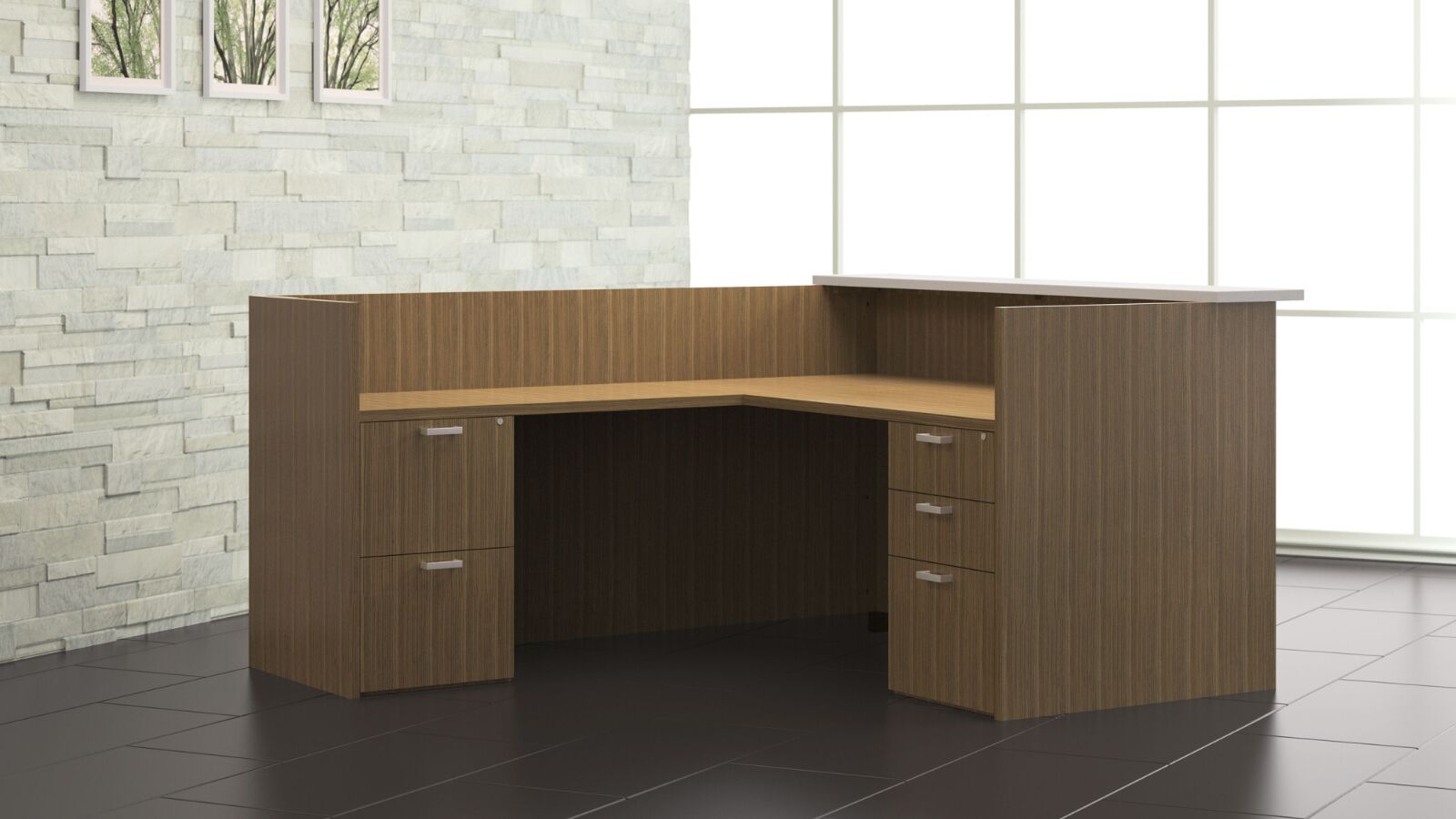 aura reception desk | indiana furniture - image 3