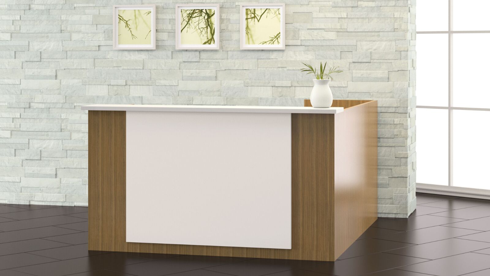 aura reception desk | indiana furniture - image 2