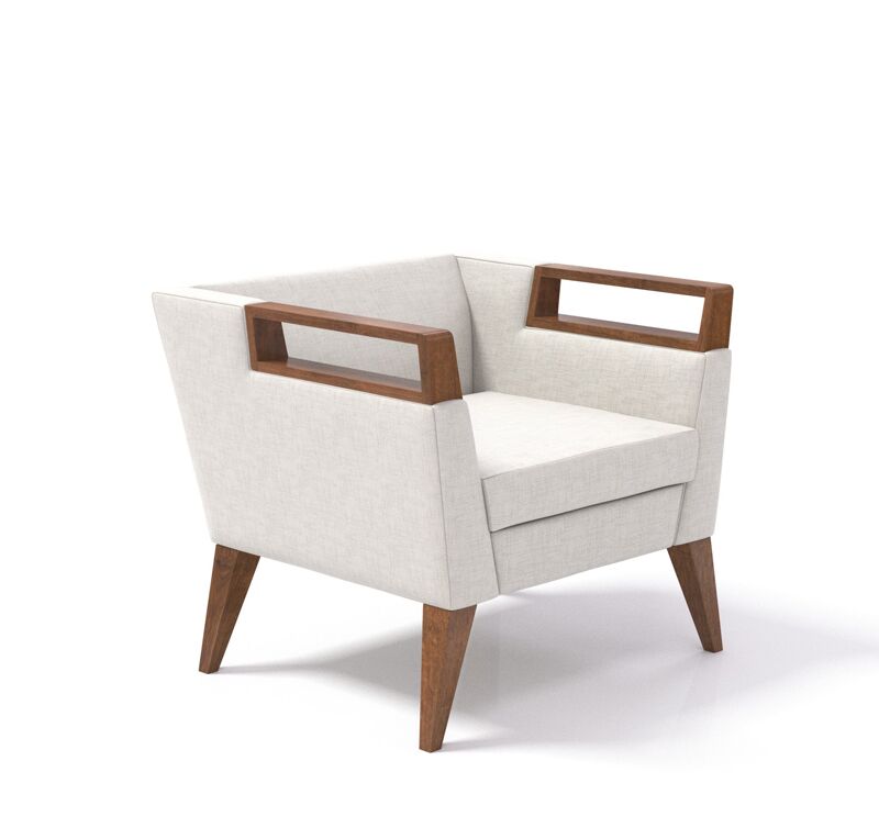 clarke lowback wood lounge chair | coriander designs - image 12