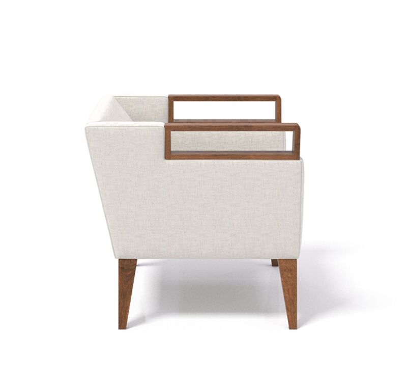 clarke lowback wood lounge chair | coriander designs - image 11