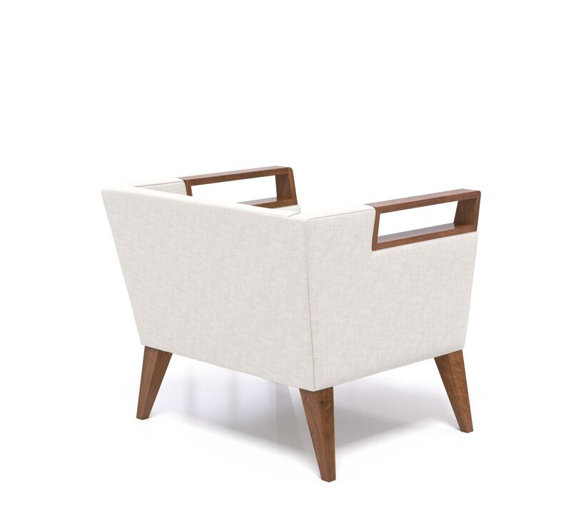 clarke lowback wood lounge chair | coriander designs - image 10