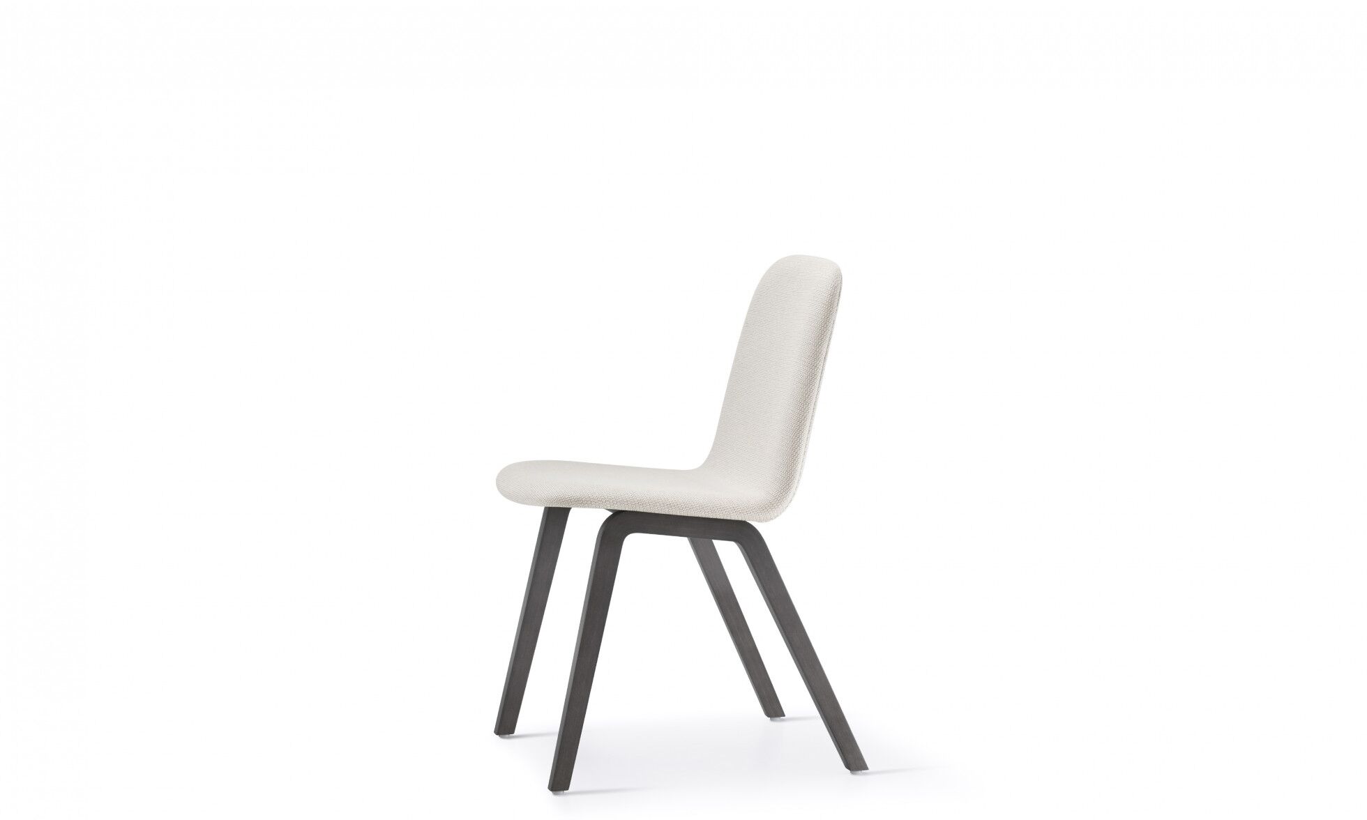 mojo chair with dark legs and light fabric
