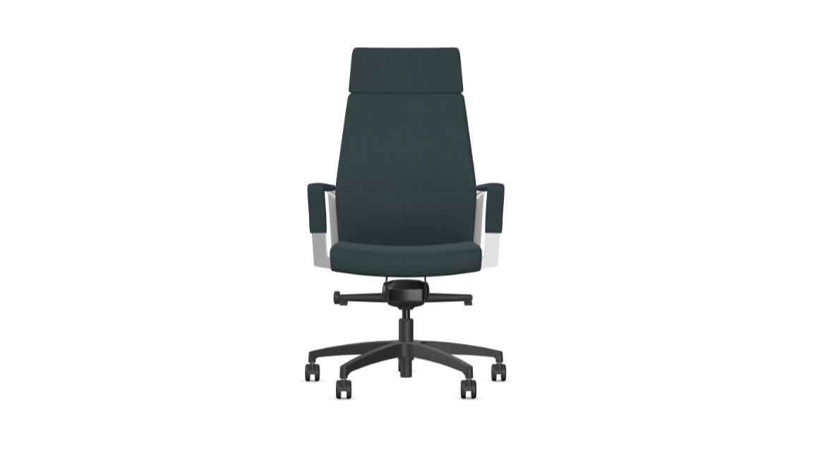 allseating requisite executive chair high back in greenish vinyl